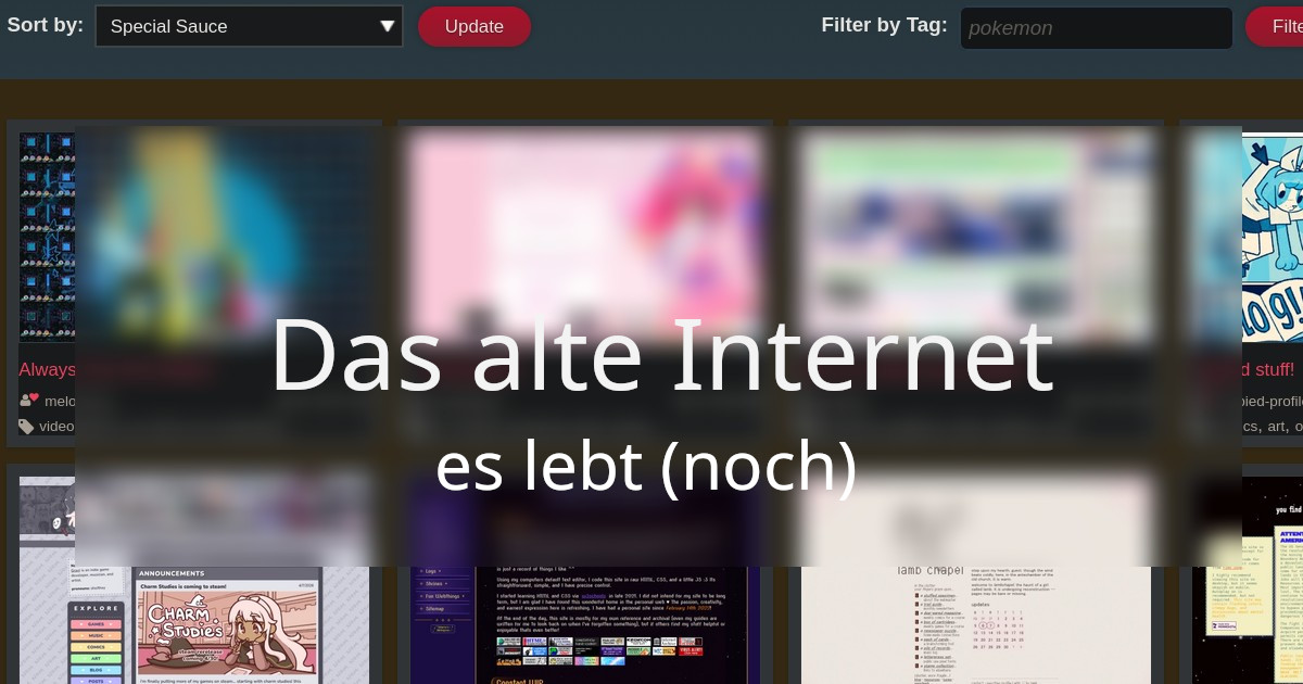 Das alte Internet scheint noch zu leben. Juhu!