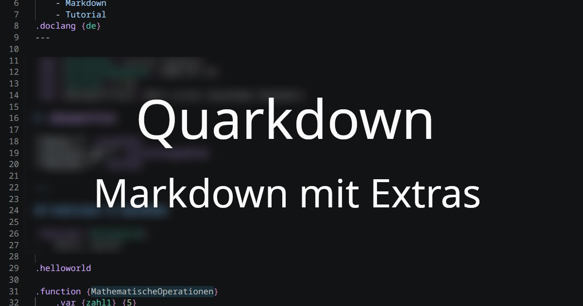 Quarkdown - Markdown mit Superkräften