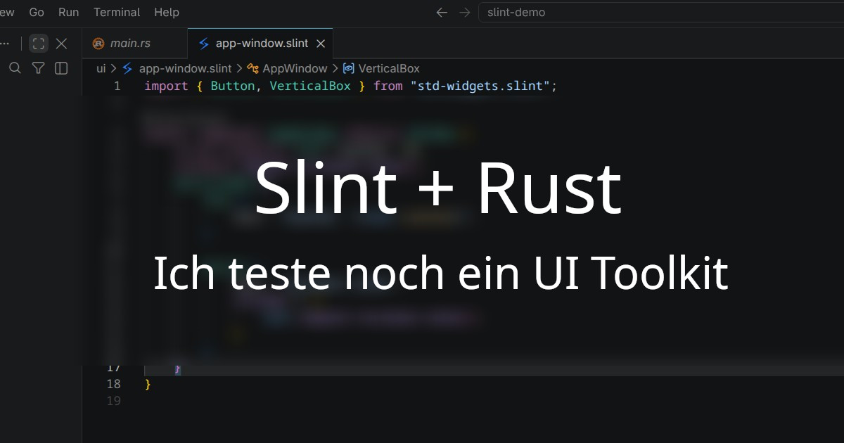 Slint gibt es für C++, Python. JavaScript und Rust